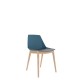 Polypropylene Shell Chair With Upholstered Seat Pad and Beech Wooden 4-Leg Frame